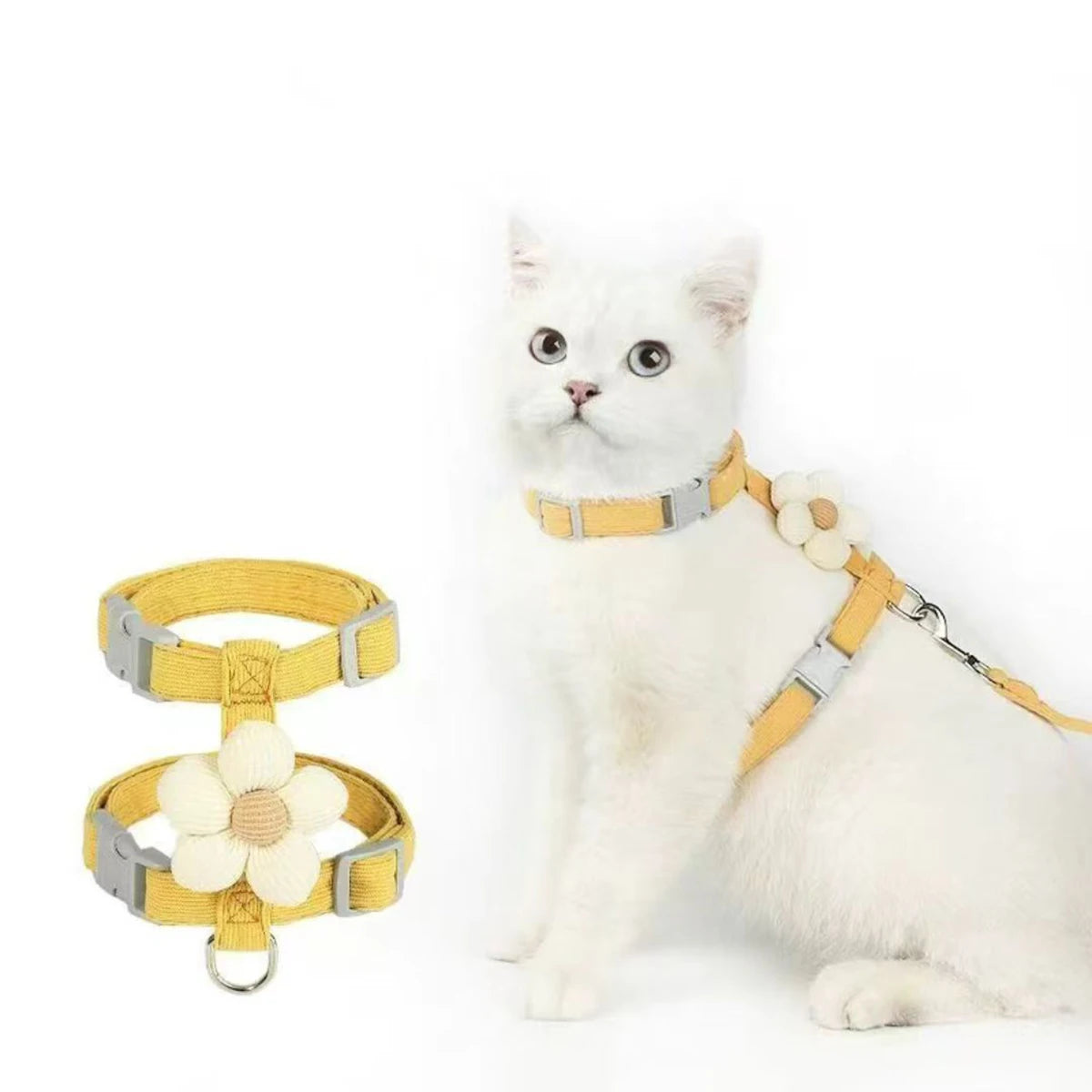 Dog/Cat Adjustable Harness and Leash Set