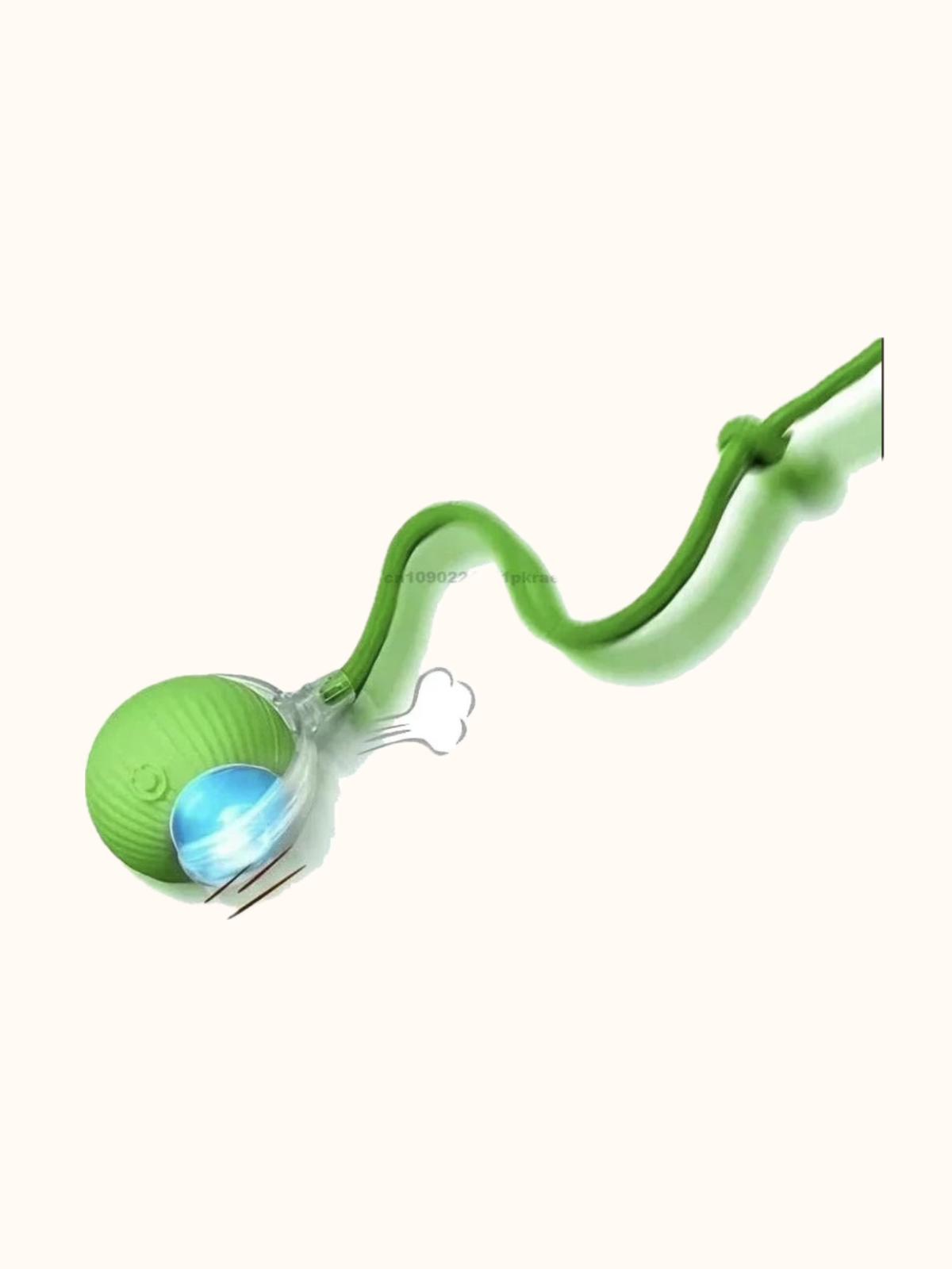 Interactive Motion Sensor Cat Toy Ball with Faux Tail