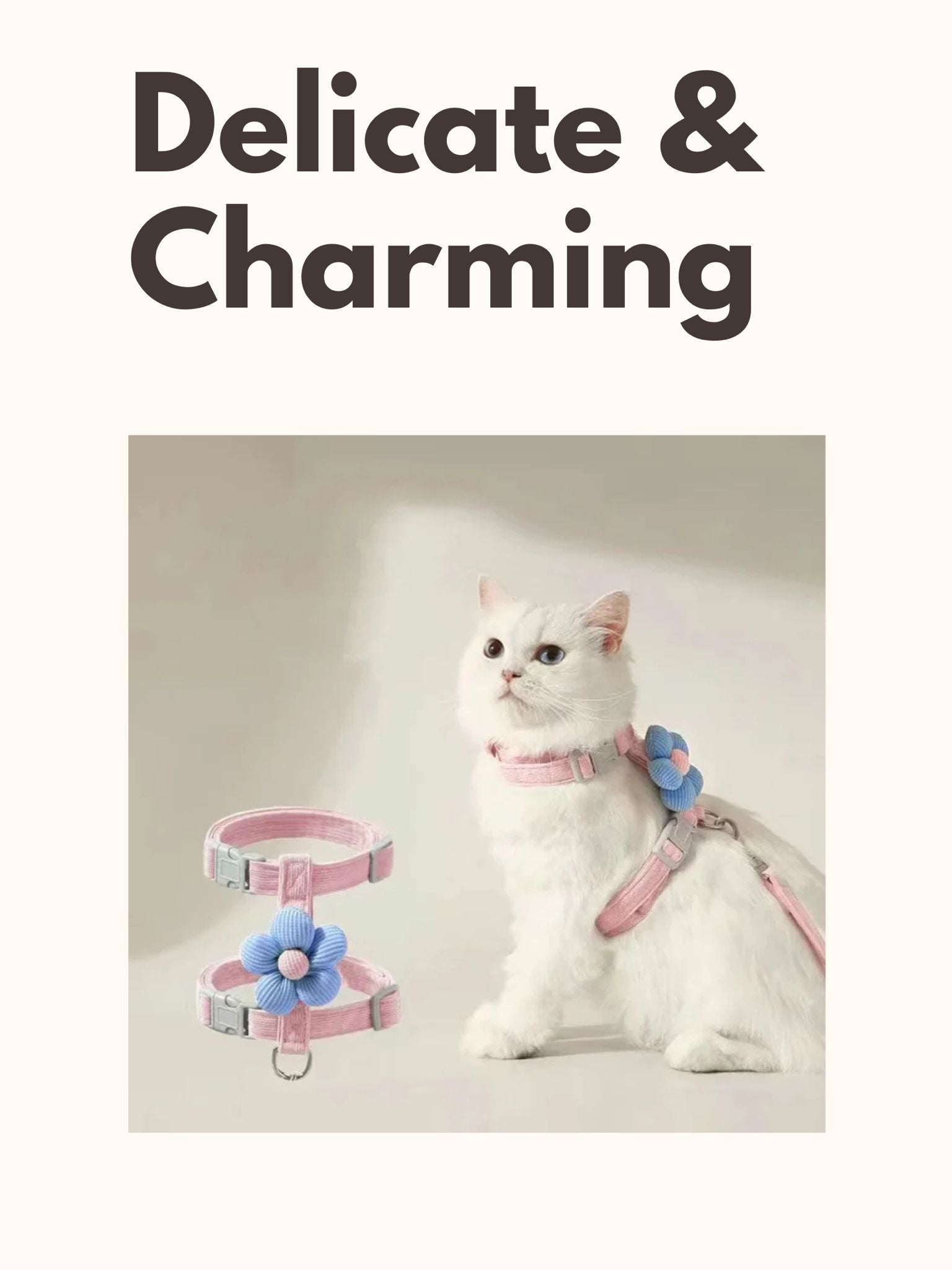 Dog/Cat Adjustable Harness and Leash Set